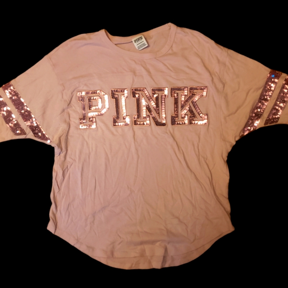 Pink Victoria Secret sequins shirt